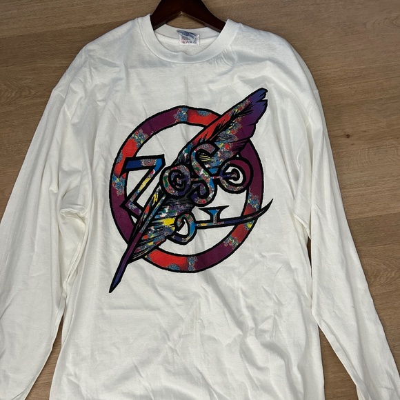 1995 Vintage Robert Plant Jimmy Page Zoso Long Sleeve Tee, Size XL